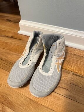 ASICS Gray & Beige Mid-Top Athletic Sneakers